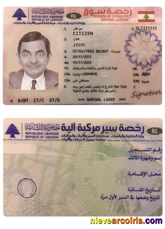 LEBANON driving license version 2